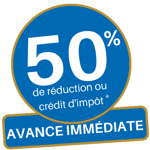 50 % déduction ou crédit d'impôts